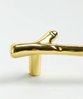 Gold Twig Branch Cabinet Knob Pulls 2 Pack Zinc Alloy Decorative Handles for Cabinets Wardrobes and Drawers 128mm