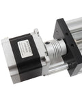 Integrated T8 Screw Linear Actuator Kit With NEMA23 Mounts C Beam Style Sliding Frame Compact All In One Unit For Small 3D Printers CNC Routers And Precise Linear Positioning Projects, angled close-up