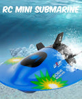Mini RC Submarine Boat Remote Control Waterproof Diving Toy For Pool And Bath Blue Totally Fun Remote Submarine