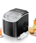 Portable Countertop Ice Maker With Self Cleaning Function Delivers 26 Lbs Per Day In 6 Minutes For Bullet Ice Cubes Quiet Operation