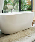 Freestanding bathtub with Two Handle Widespread Waterfall Roman Bathtub Faucet With Valve In Brushed Nickel Tub Filler