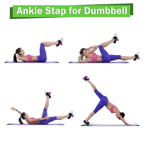 Adjustable Ankle Weights Foot Attachment for Leg Workouts portable gym use in various exercises on mat