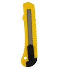 Basic Snap Off Blade Knife, 18 Millimeter Utility Cutter For Light Duty Cutting, yellow and black retractable knife