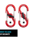 Colorful S Biner Keyring Set With Five MicroLock Carabiners For Quick Key Organization And Easy Key Swaps On A Lightweight Aluminum Locker Keychain