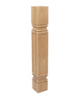 Unfinished North American Cherry Kitchen Island Leg, 35-1/4 In High, 5 In Wide, 5 In Deep, Solid Wood, Triple Sanded, Mission Style