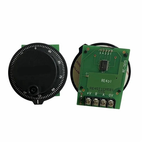 Get Real Control Over Your CNC Operations With This Top Tier RE45T Handwheel Pulser Encoder Featuring Super Smooth Rotational Movements For Precise Manual Pulse Generation And Enhanced Machine Jogging Accuracy Today. CNC handwheel pulser encoder, black dial and PCB, for manual machine jog control
