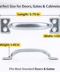 Heavy Duty Gate Handle Door Pull In Zinc Plated Steel For Fences And Sheds Barn Doors And Garage Tough Outdoor Ready