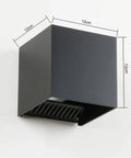 6000K LED Cube Wall Light 4.7 Inch Exterior Die Cast Aluminum IP65 Waterproof Slick Sconce, 20W