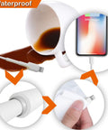 Heat Shrink Tubing Kit For Diy Cable Repair With Adhesive Lined White Tubing Shrink Ratio 3 To 1 Sizes 1/4 Inch 5/16 Inch 3/8 Inch Waterproof