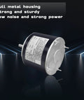 Condenser Fan Motor Replacement For HVAC Systems, One Sixth Horsepower, Single Phase, 208 To 230 Volts, 1075 RPM, on a dark background