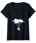 Powered Paragliding Paramotor Paraglider Tee For Women With V Neck Design Lightweight Breathable Comfort Fit Perfect For Paragliding Enthusiasts