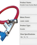Heavy Duty Screw Conveyor For Powder And Grain Suction, 1500W Low Noise Auger With 1.5m Hose, Durable Material Handling Machine