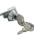 Zinc Alloy Cam Lock With Quick Clip Heavy Duty Security for Cash Drawers Metal Cabinets Flight Boxes POS Terminals Vending Machines and Lockers in Silver Built to Stand Up in Busy Gyms and Offices.