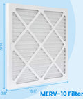 MERV-10 Filter Replacement Set For S-550 Air Scrubber, 2-Pack, Pro Grade Filters, Synthetic Fiber Media, 15.6x15.6x0.8 Inches