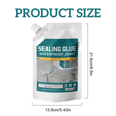 DIY Concrete Crack Filler Sealant That Dries Fast And Bonds Strong For Quick Waterproof Leaks Fix Self Leveling Cement Grout Reusable Repair Adhesive For Roofs Walls And Bathrooms in packaging with size details