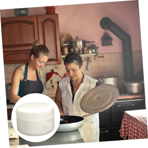 Women cooking in a kitchen with DIY Ceramic Tile Repair Kit Adhesive for Cracks and Chips Quick Drying Paste container inset.