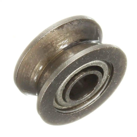 Five Pcs High Grade Heavy Duty V Groove Guided Pulley Set With Sealed Rails And Precision Ball Bearings close-up of a precision ball bearing.