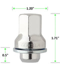 Jaguar 20 Chrome Mag Seat Lug Nut Set Fits S Type X Type F Type XF XJ XK R Mag Shank OEM Style Bolt with Dimensions