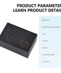 Knockout 2W AC DC Power Supply Module, compact black module, specs visible, designed for industrial automation and machinery.