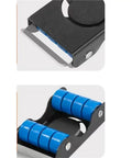 Get These Heavy Duty Furniture Lifters And Dolly Movers To Easily Shlump Your Sofa And Washer Without The Back Pain Or Sweat. Close-up of blue roller pads for easy sliding.