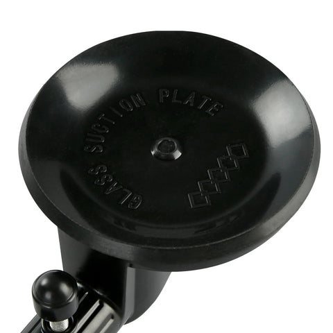 Suction plate for countertop alignment clamp; black, close-up view