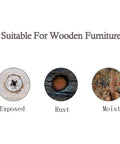 580 Pcs Self Adhesive Screw Hole Stickers Six Pack White Caps For 12mm 15mm And 21mm Dustproof Covers shown for wooden surfaces