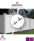 Stainless Steel Self-Closing Gate Hinge Set Long Leg With Horizontal Adjustable Tension Enclosed Spring Tight Hinge Tolerance For Vinyl PVC Fences Pair Of Black Gate Hinges For 2-Side Attachment