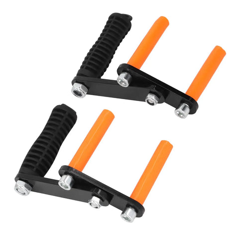 Pro Crew Approved Built Tough Heavy Duty Plywood Carrier And Panel Lifting Clamp with rubber grips and orange handles.