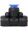 Badass 60 Foot PU Air Hose Line Kit With Push To Connect Fittings Dope Flexibility For Garage Shops And Tight Spaces Killer For Air Tools Pneumatic Nail Guns Real Deal Toughness In Cool Blue Color Gets The Grind Done black push-to-connect fitting