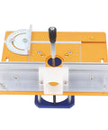 Hella Smooth Reverse Router Lift Base With Beast Mode Benchtop Clamps And No Sweat 0 To 54mm Precision Adjustments top view