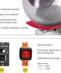 Slick Commercial Electric Sugar Coater Machine With Nine Adjustable Speeds For Sweet Candy Polishing And Smooth Chocolate Coating Results That Hit Different showing control panel with speed controls.