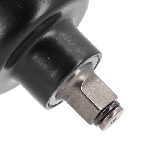 Close-up of Heavy Duty Air Impact Wrench With Big Boy Strength And Massive 410Nm Torque showing metal drive shaft and air inlet for easy use.