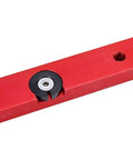Close-up of Heavy Duty Aluminum Miter Bar Rail For Table Saws And Router Tables Adjustable 300-880mm with mounting hole and T-slot