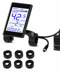 Waterproof Dope Electric Bike LCD Display Meter With 5 Pin Connector and accessories for electric bicycles and scooters.