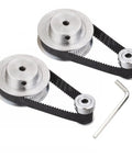 Aluminum 5mm Bore 60 Tooth 2GT Timing Pulleys Set With 20T GT2 Pulleys And 200mm Closed Loop Belts For 6mm Wide Belts Ideal DIY Kit For 3D Printers And CNC Machines Includes Wrench