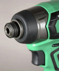 Close-up of Cordless 18V Drill And Impact Driver Combo Kit With Sub Compact Design, Brushless Motors, Lithium Ion Batteries