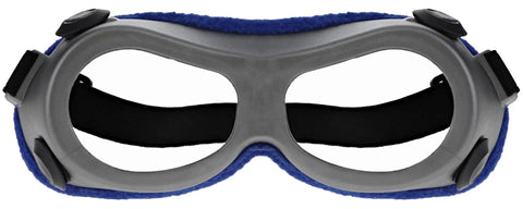 Legit Hardcore Laser Safety Glasses With Clear Silver Frames serving OD 8 Plus Wavelength Protection, viewed from above.