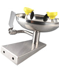 Boss Level Safety With Heavy Duty 304 Stainless Steel Wall Mount Eye Wash Station Featuring Dual Nozzles and Flip Covers