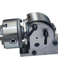 Heavy Duty Semi Indexing Dividing Head Plus 6 Inch 3 Jaw Tailstock Chuck Built Tough Hardened Steel Gears, precision metal part.
