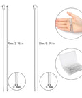 200 Pcs 70mm 21 Gauge Straight Eye Pins For Jewelry Making Silver Color Ball Head Pins For DIY Earrings Bracelets Necklaces Pendants Christmas Crafts, 70mm silver eye pins pack