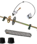 Heavy Duty 44 Inch Rear Axle Kit For Go Karts With Brake Caliper And Disc 37T Sprocket 530 Chain Pillow Block Bearings