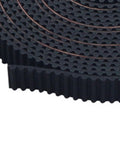 Rubber Timing Belt Kit For K2 Plus 3D Printer With XY Synchronous Belts And Posts Easy Install For Precise Motion And Minimal Layer Shifts Ideal DIY Print Repair And Routine Maintenance, black rubber toothed belt close-up