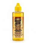 Gold Bike Chain Lube 4oz Two In One Clean And Lubricates For Road Track MTB And BMX bottle with yellow cap