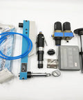 Get The Job Done Fast With This Heavy Duty Pneumatic Tapping Machine For Smooth M3 To M12 Threading components including air drill, tubing, and valves.