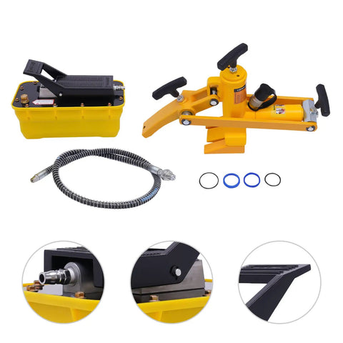 Shop Tested Heavy Duty 10000Psi Hydraulic Bead Breaker Kit With Air Foot Pump And Hose Portable Tire Changer Repair Tool For Tractor Truck And Van Rigs Grease Monkey Yellow