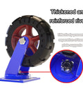 Heavy Duty 4 Pack Caster Wheels With Brakes 360 Degree Swivel No Noise Steel Plate Rubber Wheels 10 Inch 4400 Lbs Load Capacity