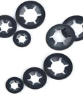 Lock Washers Set M3 M4 M5 M6 M8 M10 M12 Push On Locking Washers With Star Teeth For Vibration Resistant Fastening