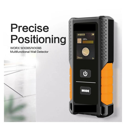 Dead On Accuracy 3 In 1 Stud Finder Wall Scanner with digital display showing precise positioning for detecting materials.