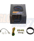 Tinted 7 Color Transmission Temperature Gauge Kit 260F for Rigs and SUVs, 2-1/16 Inch 52mm Dial Monitors Transmission Fluid Temperature from 80 to 260 Degrees Fahrenheit with Easy Install, Durable Backlit LED Display, Ideal Performance Upgrade, box and mounting parts