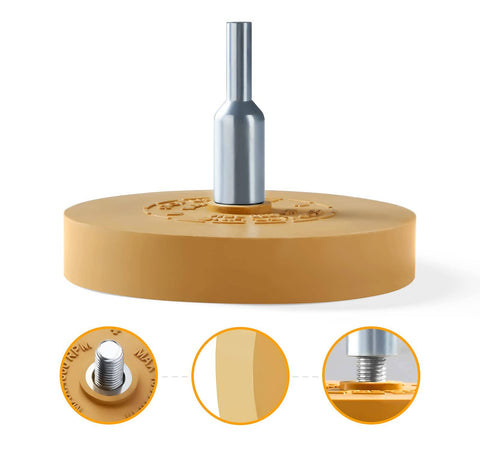 Decal Eraser Wheel Adhesive Remover For Pinstripes, Vinyl Tapes And Stickers, Rubber Wheel For Drill, Safe On Clearcoat And Paint